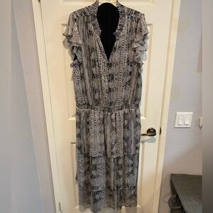 Shiny Snake Pattern Party Dress